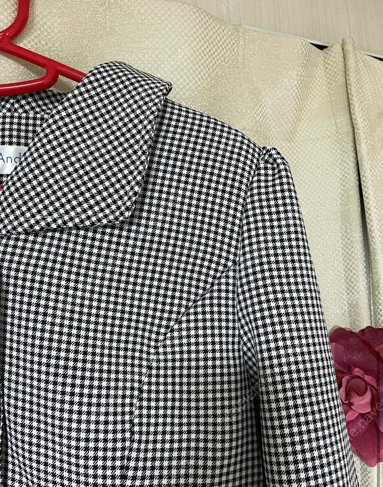 체크 카라자켓 블랙--5