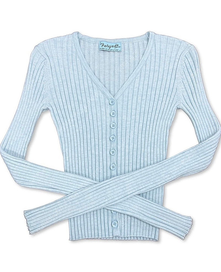 22fw 페일제이드 브이넥 맥 가디건 스카이블루 이미지