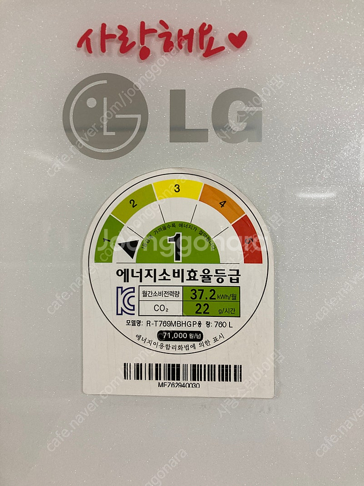 8/21일 LG DIOS 냉장고 1등급 760L 월간소...--5