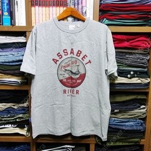Penfield 펜필드 아사벳 피싱 클럽 티셔츠 그레이 L (100)
