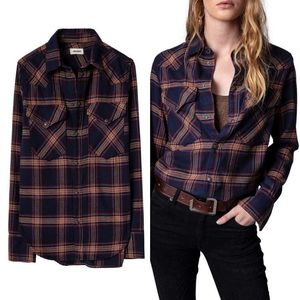ZADIG&VOLTAIRE 자딕앤볼테르 체크 셔츠