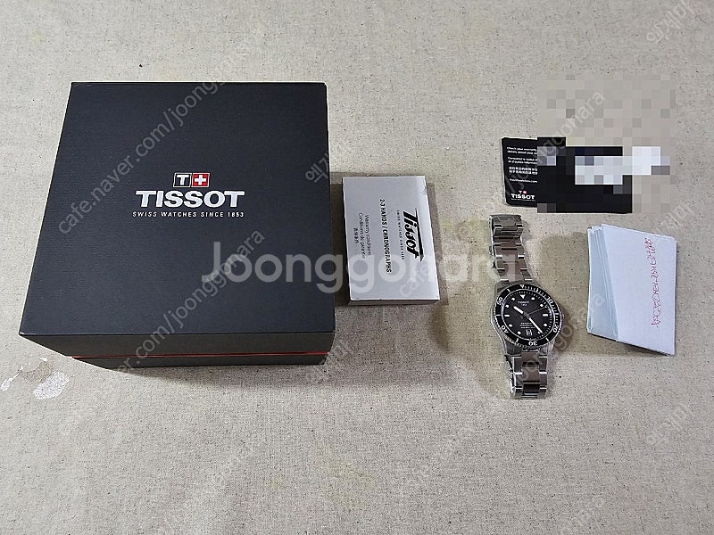 티쏘 씨스타 1000 40mm 오토매틱 검판--1