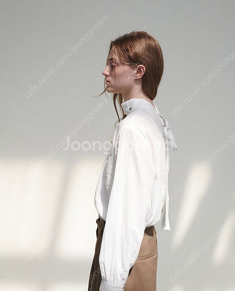 루에브르 하이넥 타이 블라우스 스몰 High-neck ...--6