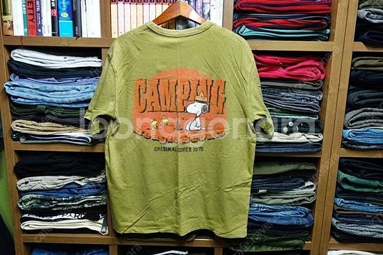 Penfield 펜필드 스누피 캠핑 티셔츠 올리브 L ...--6