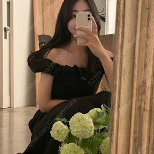 플로뉴 블랙 퍼스트 드레스 S