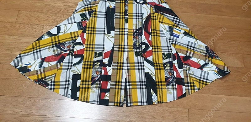 (새상품) 버버리 프린트체크셔츠 롱원피 이미지