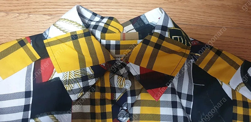 (새상품) 버버리 프린트체크셔츠 롱원피 이미지