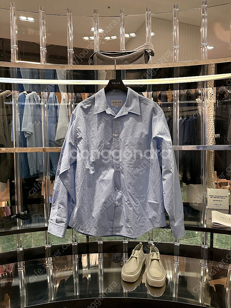 솔리드옴므 25FW 블루 스트라이프 셔츠 46--8