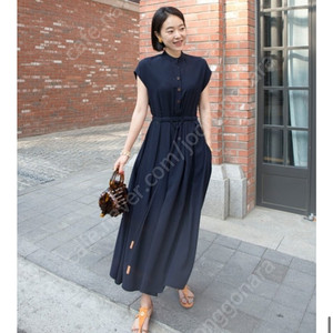 몽또또 벨라 원피스 네이비 s