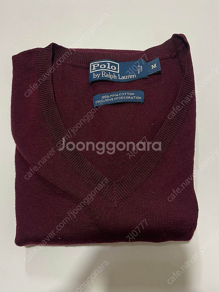 폴로 랄프로렌 버건디 니트 조끼--0