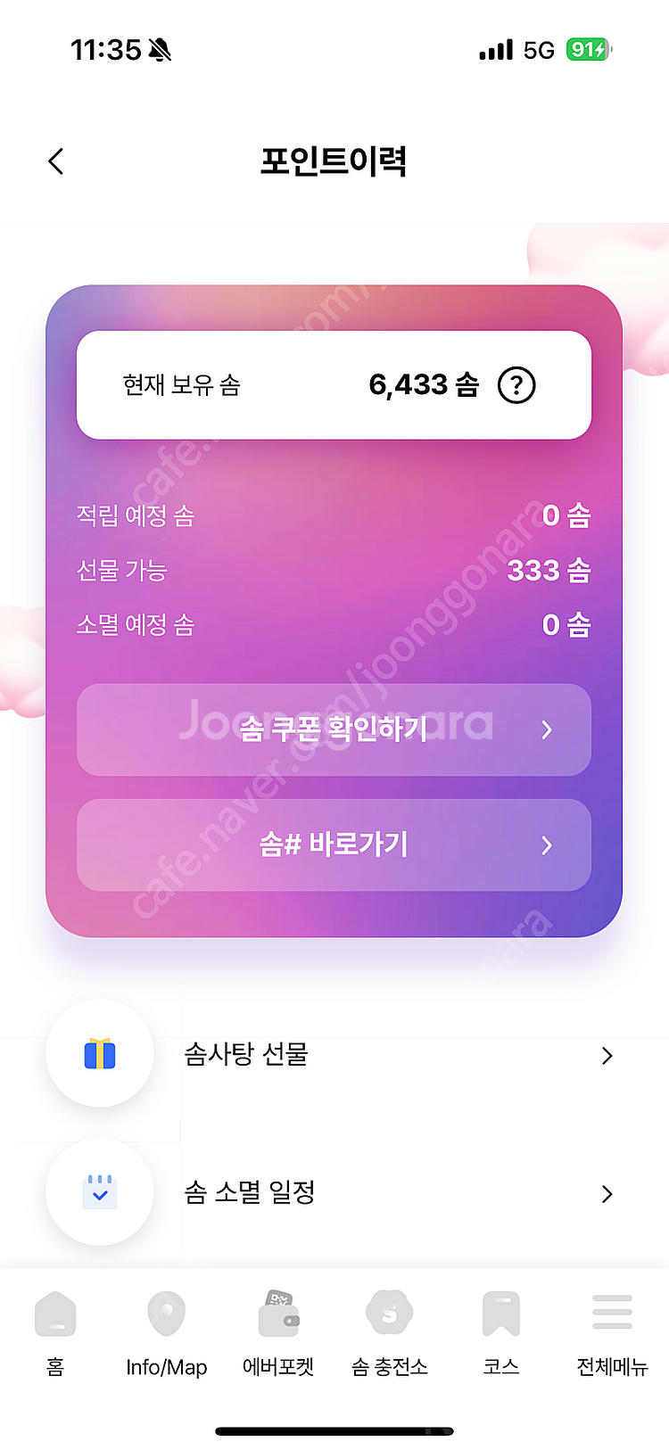 에버랜드 솜 6400 -> 4000 판매합니다--0