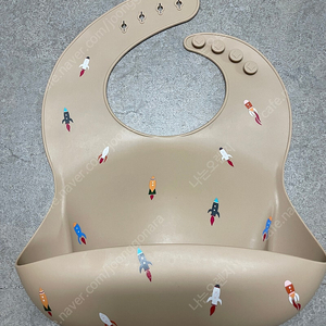 무쉬 이유식 턱받이 실리콘 로켓