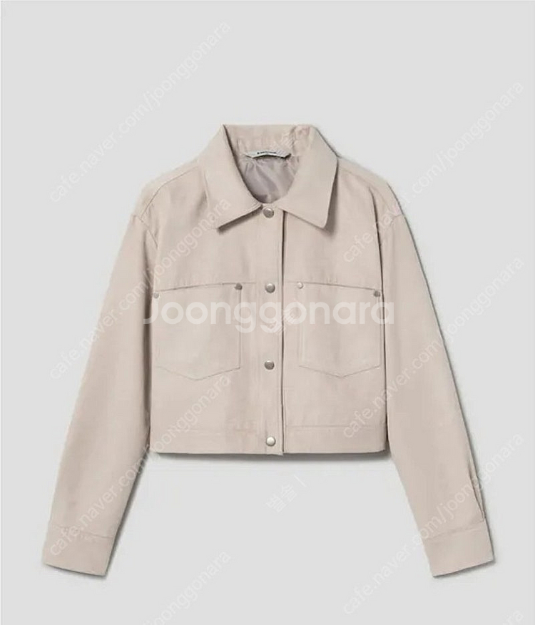 에잇세컨즈 크롭 스웨이드 셔츠자켓 m 새상품--1