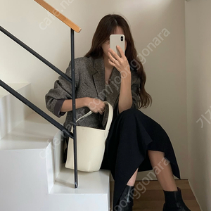 새상품) 온스 헤링본 울 박시 자켓 그레이 (니드오브)