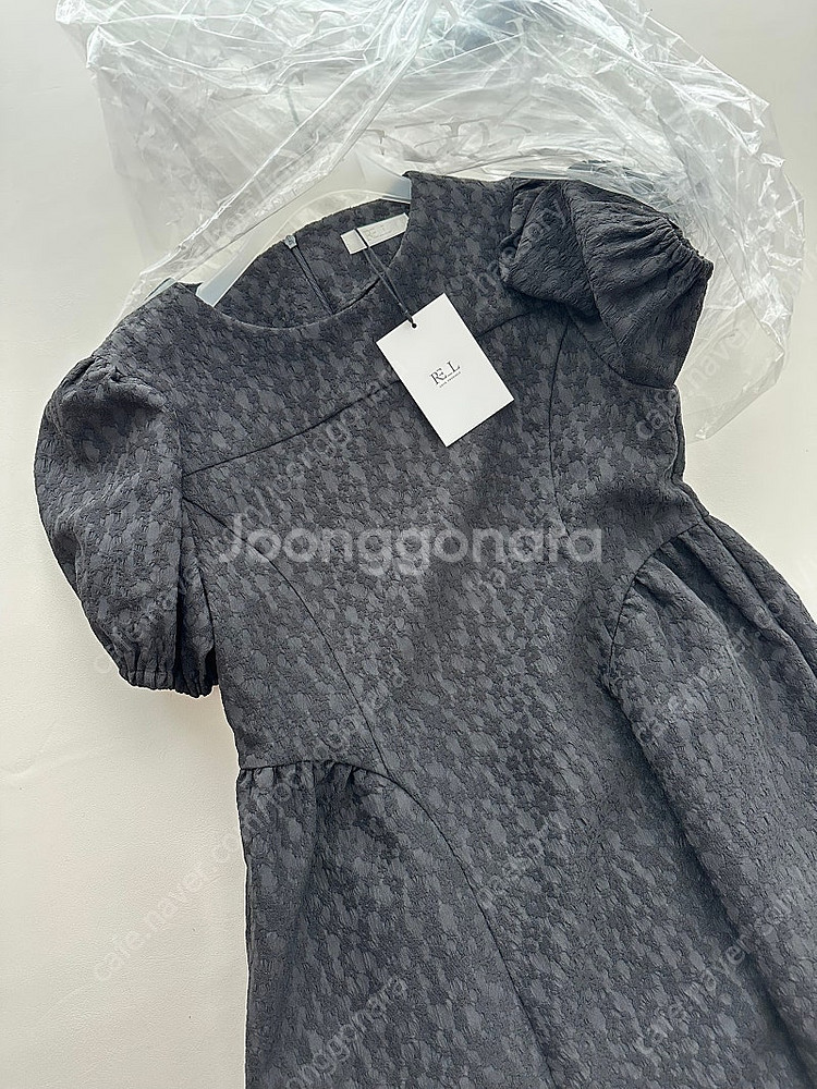 리엘 Daisy puff lace dress (blac...--2