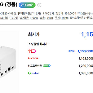 LG 시네빔 HF60FAG 프로젝터, 크롬캐스트 4세대