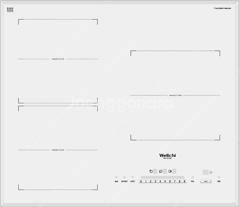 인덕션 3구 웰치 화이트 wei-w7700--1