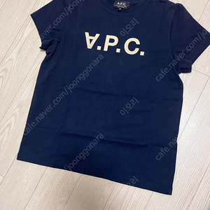 아페쎄 APC 벨벳로고 티셔츠 (네이비, xs)
