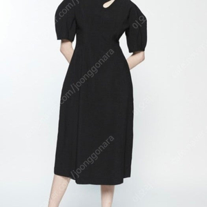 해바이해킴 볼륨 슬리브 원피스 (블랙, s)