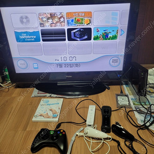 닌텐도위 하드로더wii게임+게임큐브+N64+SFC+GBA+MD+MAME에뮬탑제 xbox패드,32TV모니터 일괄
