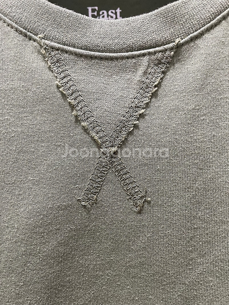 EAST HARBOUR SURPLUS, 이스트하버 서플러스 포켓 자수 반팔티 (카키 컬러), M 사이즈--4