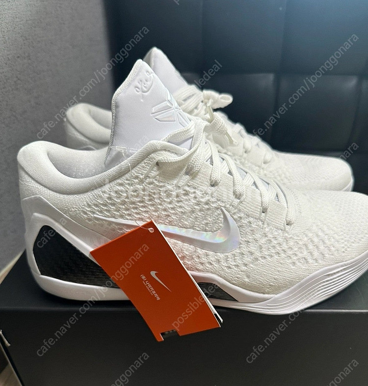 코비9 엘리트 로우 265 화이트 새제품--1