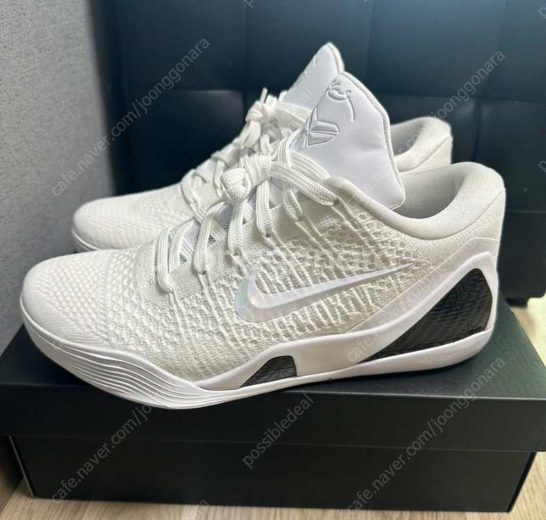 코비9 엘리트 로우 265 화이트 새제품--4