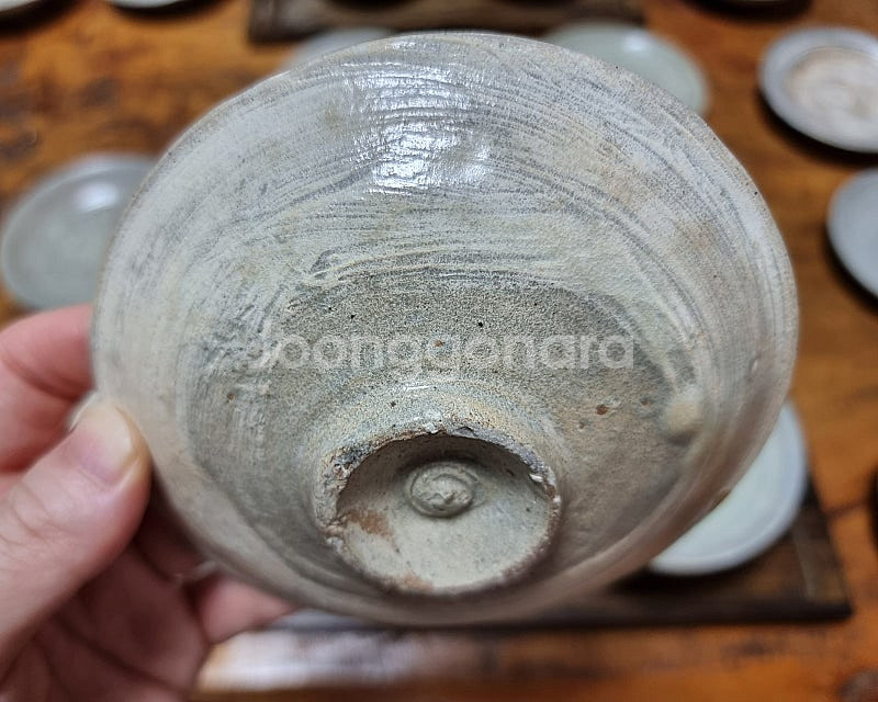 고미술품 조선시대 초기 분청사기 계룡산 학봉리 평잔--2