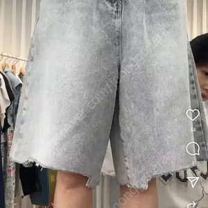 써니부티크 버뮤다데님팬츠 그레이 M (새상품)