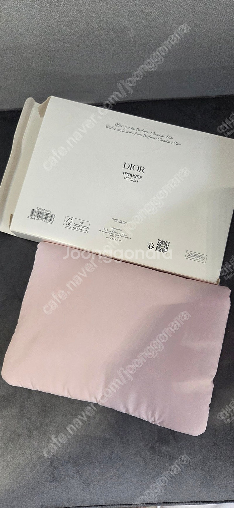 정품 디올뷰티 핑크패딩 파우치 택포--1