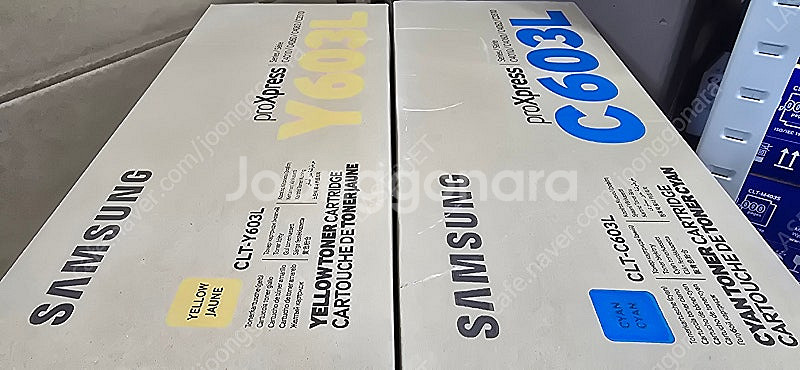 삼성정품토너 CLT-603L 팝니다.(파랑/노랑)--1
