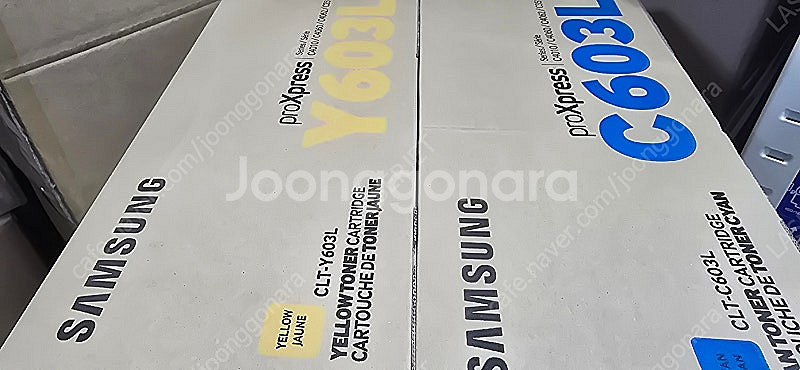 삼성정품토너 CLT-603L 팝니다.(파랑/노랑)--2