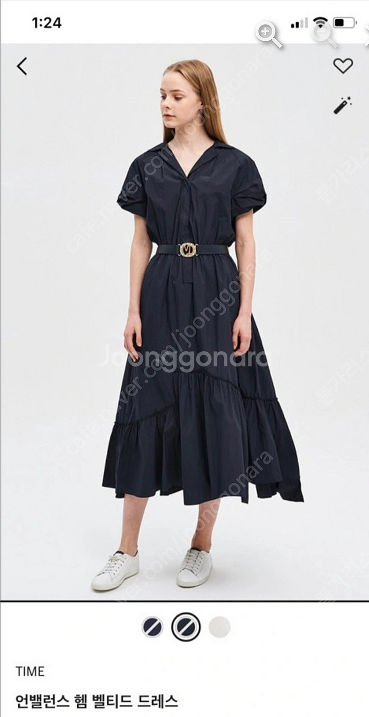 한섬 타임 19ss 원피스55사이즈--0
