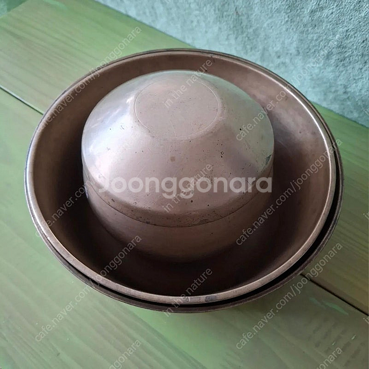 놋 푼주2개. 옥식기 1개--0