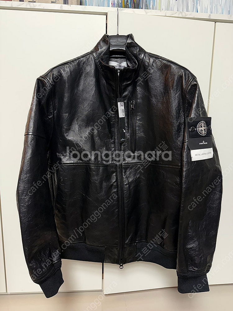 [2XL] 스톤아일랜드 24fw 메탈 라미나 양가죽 레...--1