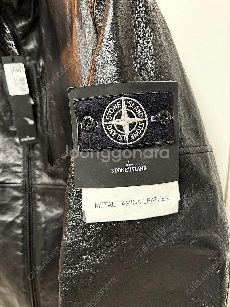 [2XL] 스톤아일랜드 24fw 메탈 라미나 양가죽 레...--3