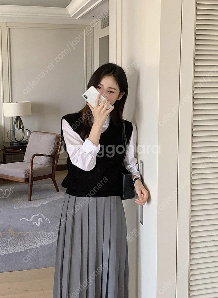 쇼퍼랜드 브이넥 니트 조끼 베스트 커먼유니크 / 베이델...--4