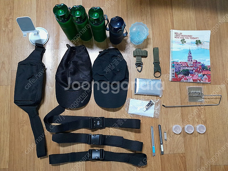 잡동사니 생활용품 불용품 일괄 물병 모자 가방 네트망 ...--0