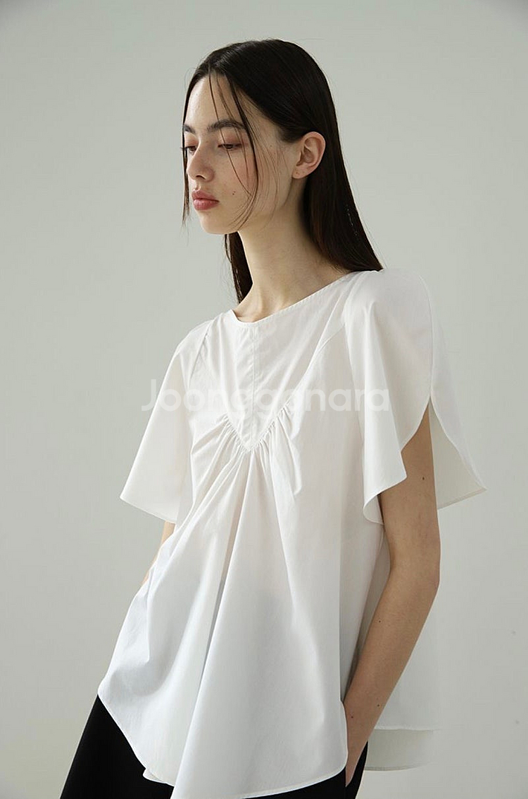 녹섭 sleeve hul blouse--0
