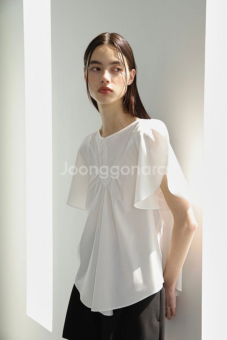 녹섭 sleeve hul blouse--2