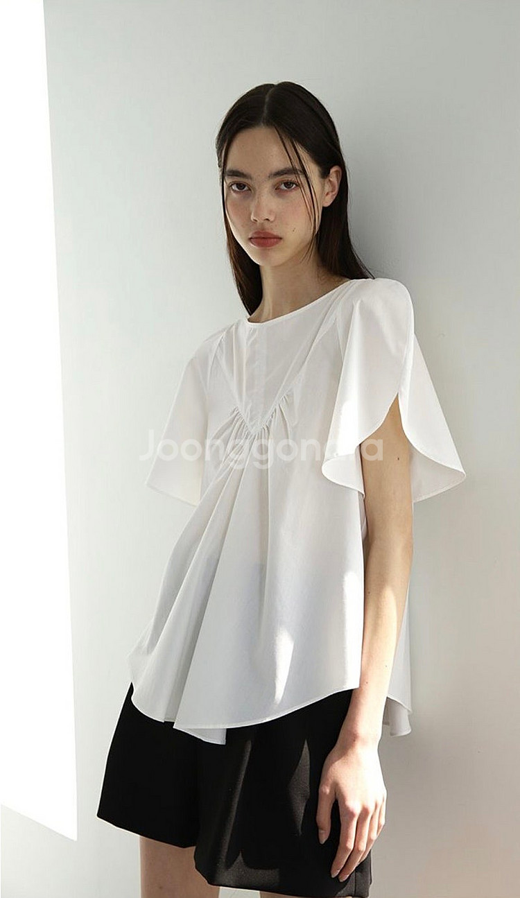 녹섭 sleeve hul blouse--3