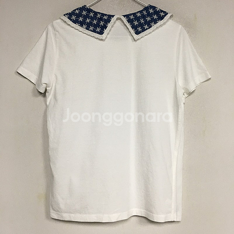 MAJE 마쥬 데님카라 반팔 티셔츠 1 / 랑방 마인 오브제 타임 럭키슈에뜨 산드로 마쥬 오르 시에 시스템--4