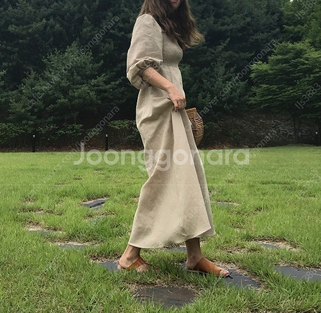 로즈베이 라밤바룸 린넨스모크롱원피스 / 새제품 / 각 ...--5