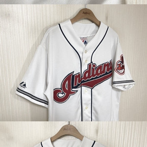 MLB 마제스틱 클리블랜드인디언스 홈유니폼/져지 XL