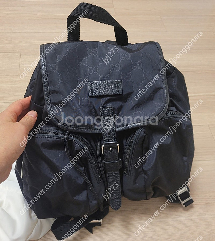 구찌 정품 GG로고 패브릭 백팩(가격내림)--0