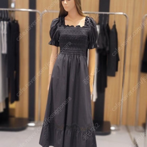 에고이스트 23년 벌룬소매 퍼프 스모킹 롱 원피스 하객룩 출근룩 여행룩