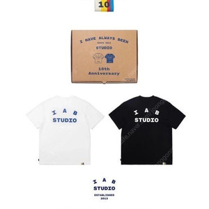 패키지박스 새상품 아이앱 스튜디오 10주년 반팔 티셔츠 M,XL