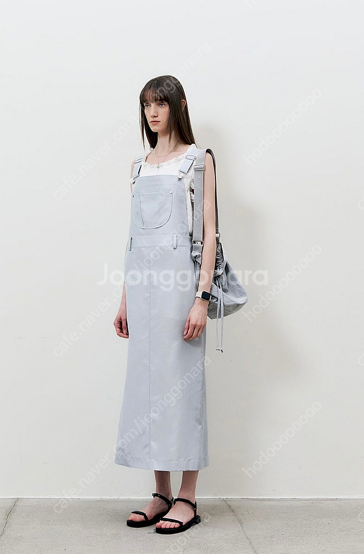 마론에디션 블루 오버롤 원피스 S--1