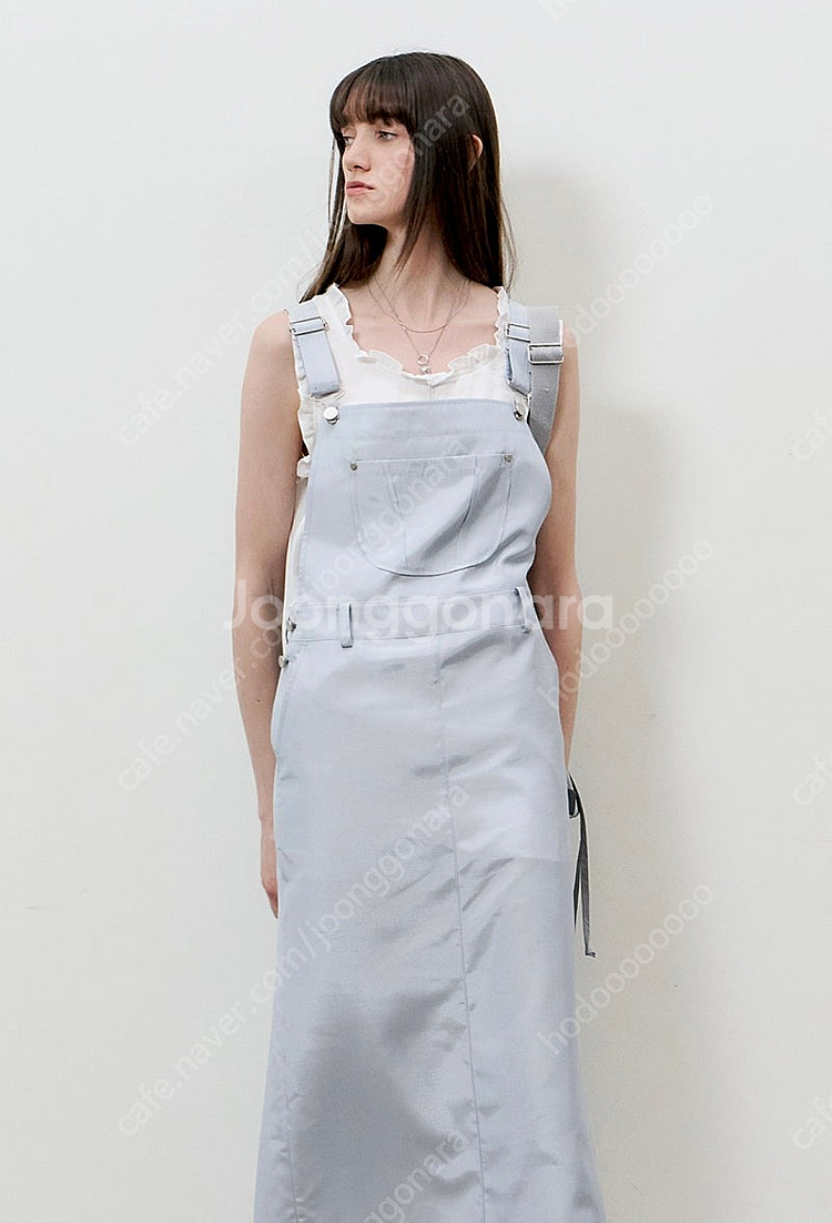 마론에디션 블루 오버롤 원피스 S--3