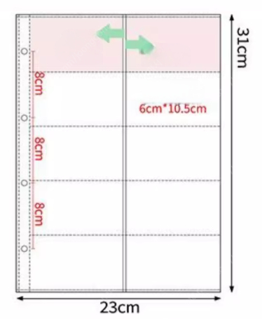하이하바 A4 포켓 속지 4공 9칸 10칸 포토카드 바인더 가죽--3